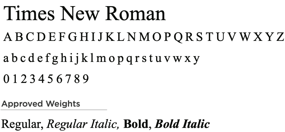 Times New Roman